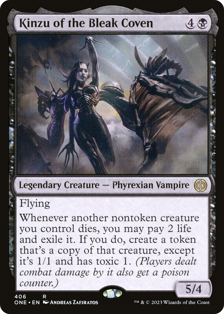 Kinzu of the Bleak Coven (ONE-406) [Phyrexia: All Will Be One] Foil