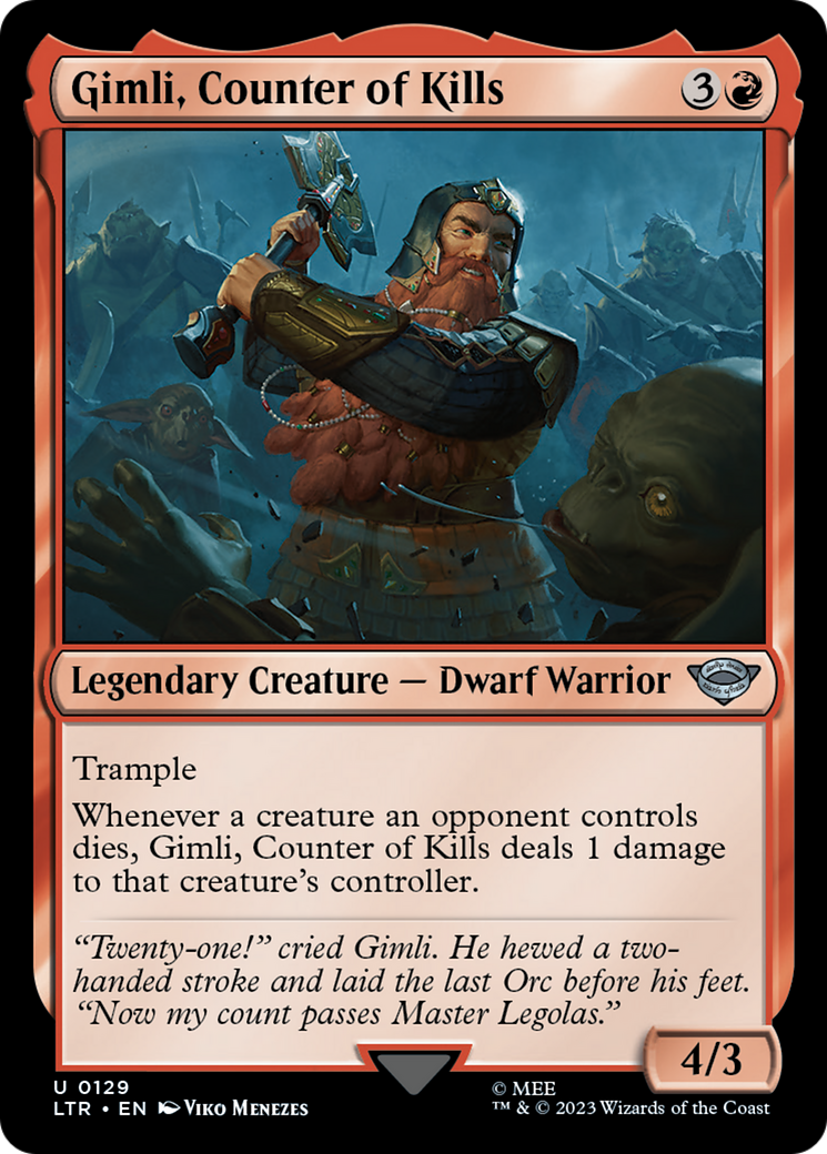 Gimli, Counter of Kills (LTR-129) [The Lord of the Rings: Tales of Middle-earth]