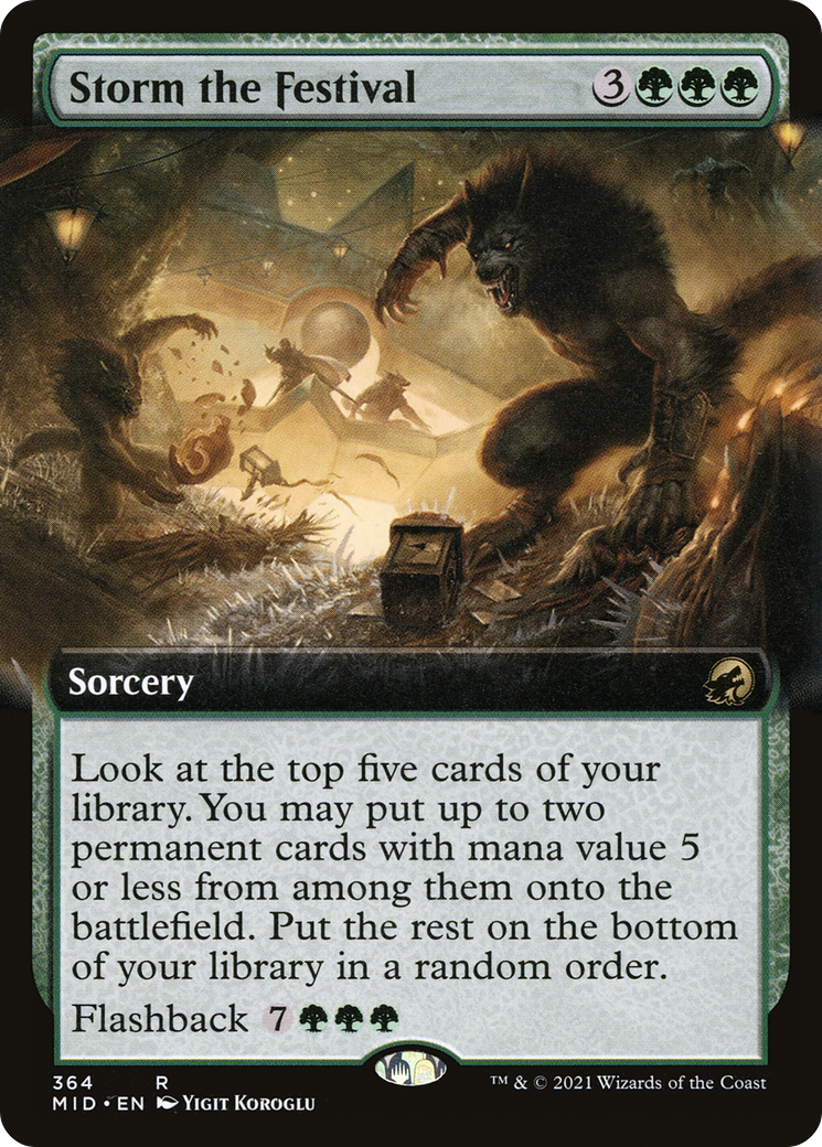 Storm the Festival (MID-364) [Innistrad: Midnight Hunt]: (Extended Art) Foil