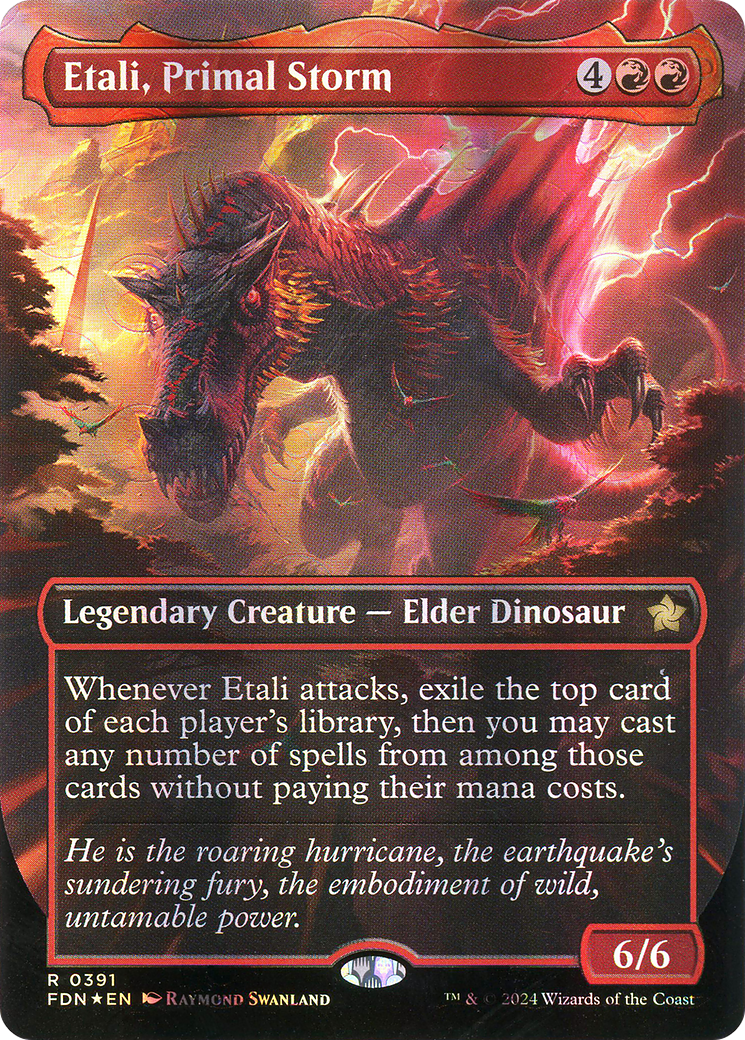 Etali, Primal Storm (Borderless) (Mana Foil) (FDN-391) [Foundations] Foil