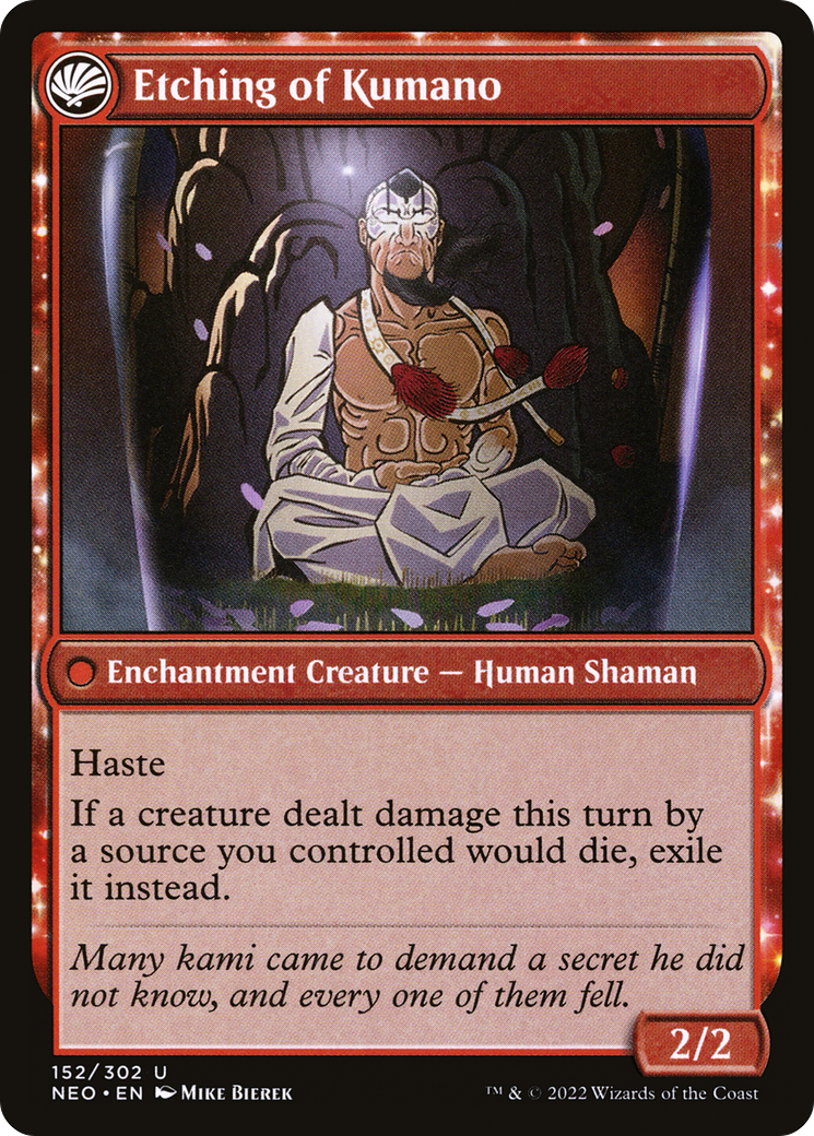 Kumano Faces Kakkazan (NEO-152) [Kamigawa: Neon Dynasty] Foil