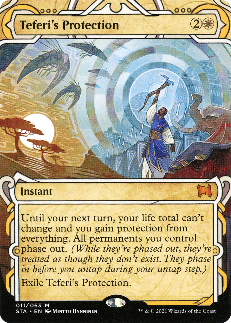 Teferi's Protection (STA-011) [Strixhaven Mystical Archive]: (Showcase) (Borderless) Foil