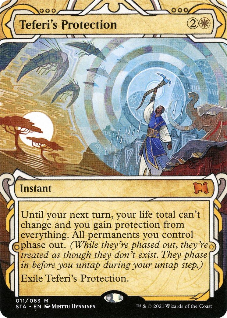 Teferi's Protection (STA-011) (Showcase) (Borderless) [Strixhaven Mystical Archive]