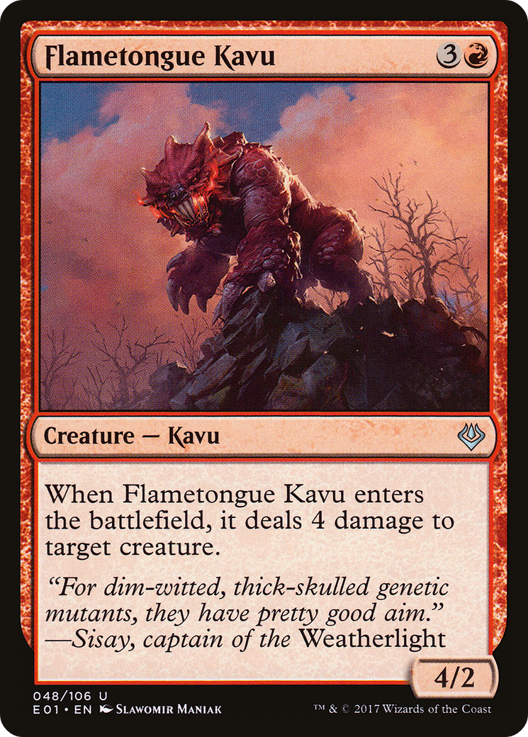 Flametongue Kavu (AC2-048) [Archenemy: Nicol Bolas]