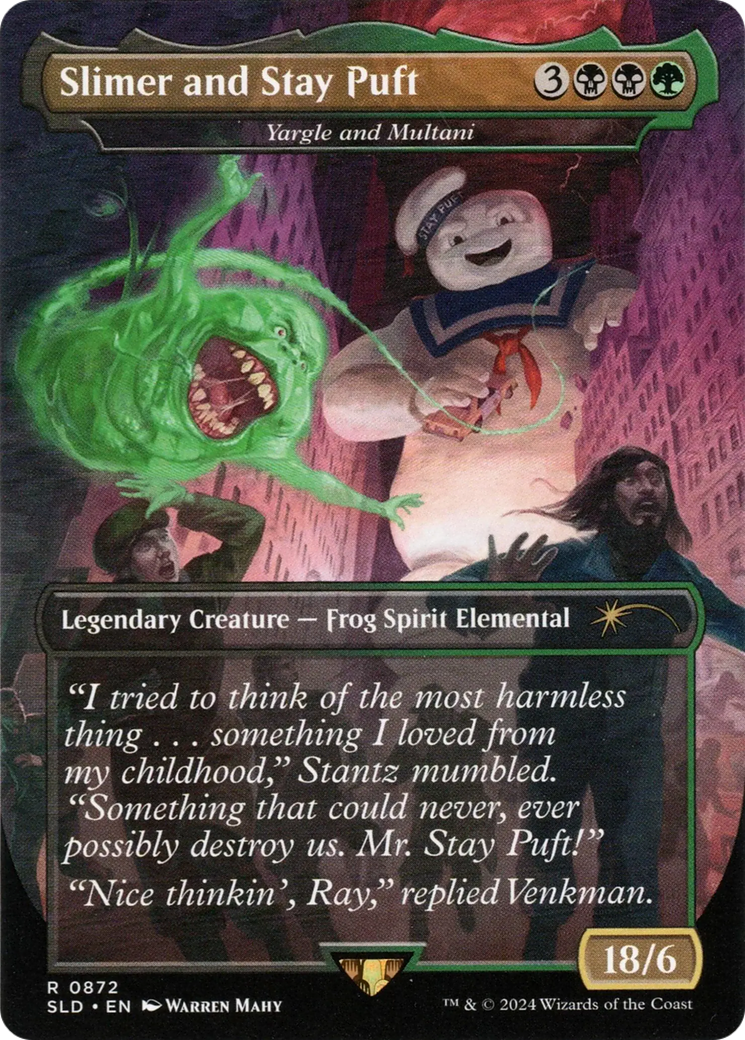 Yargle and Multani (SLD-872) [Secret Lair Drop] / Slimer and Stay Puft (Borderless) Foil