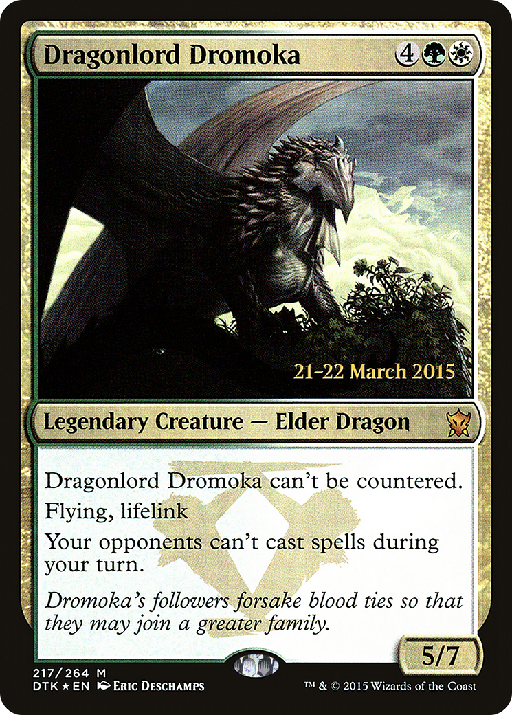 Dragonlord Dromoka (PRE-217S) [Dragons of Tarkir Promos] Foil