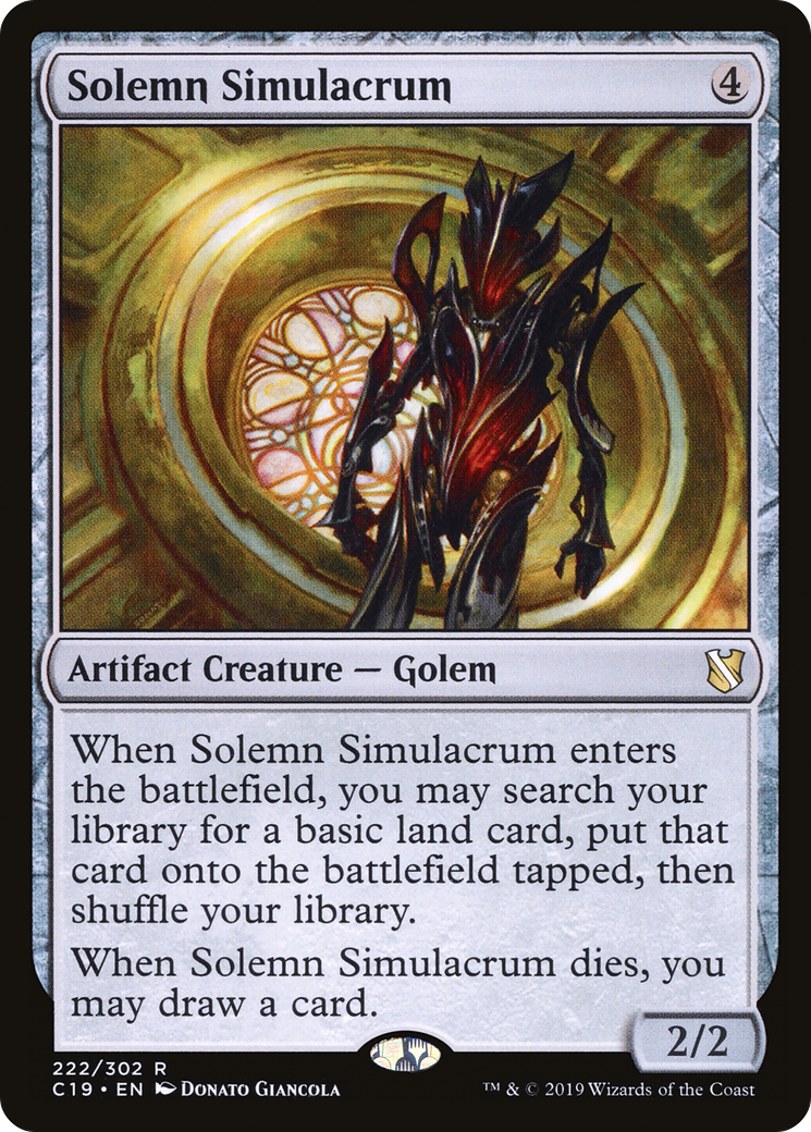 Solemn Simulacrum (C19-222) [Commander 2019]