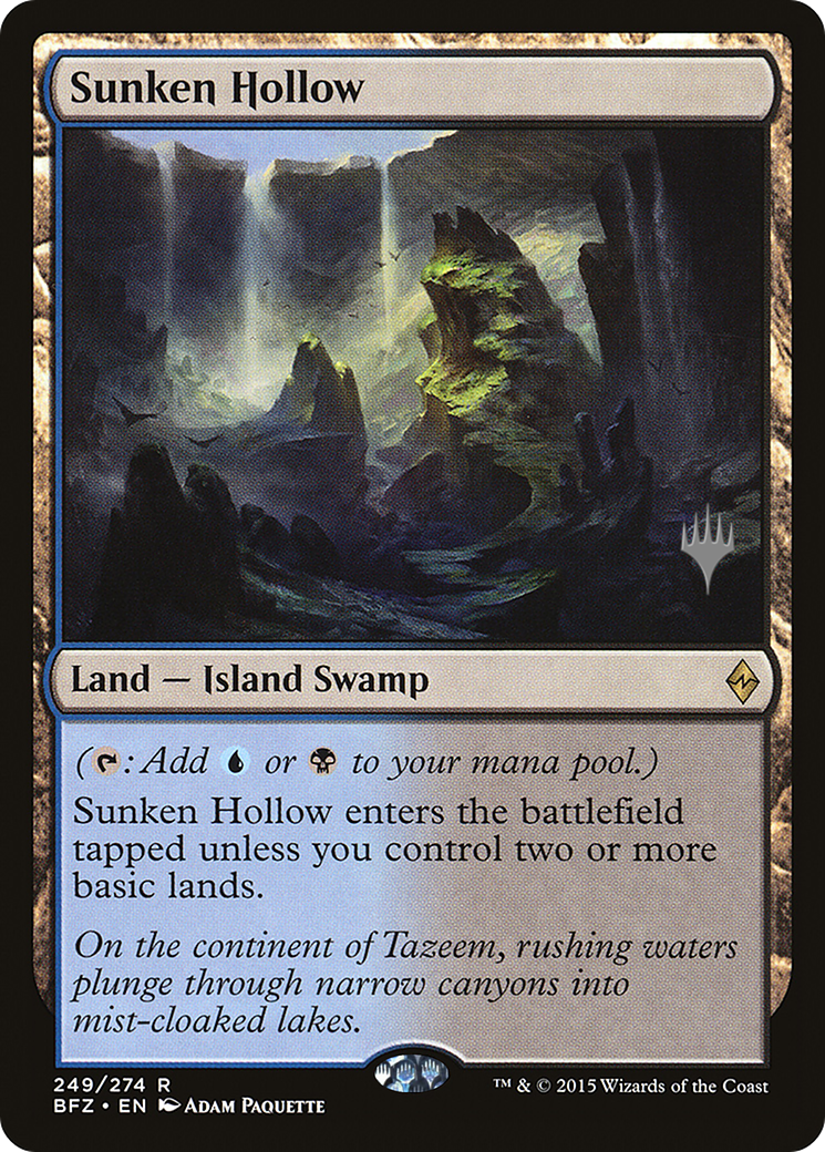 Sunken Hollow (PPKHM-249P) [Battle for Zendikar Promos] Foil