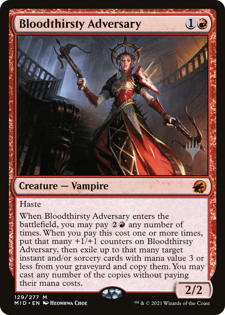 Bloodthirsty Adversary (PPMID-129P) [Innistrad: Midnight Hunt Promos]