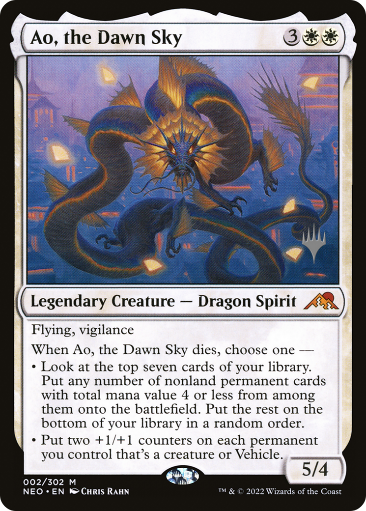 Ao, the Dawn Sky (PPNEO-02P) [Kamigawa: Neon Dynasty Promos] Foil