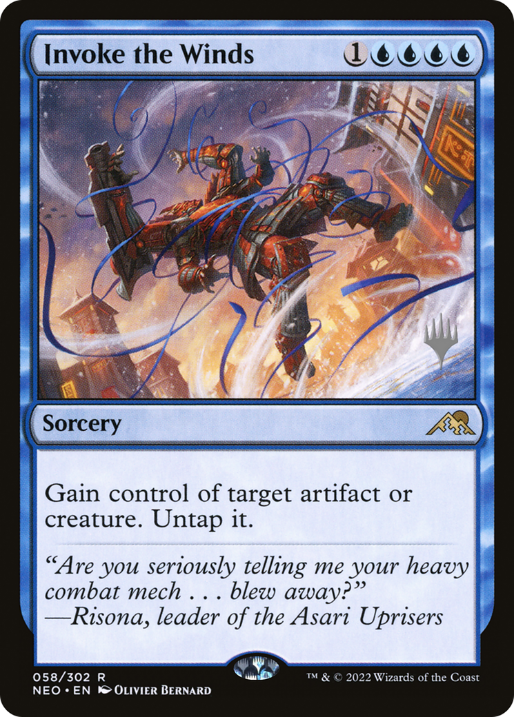 Invoke the Winds (PPNEO-058) [Promo Pack: Kamigawa: Neon Dynasty Promos]