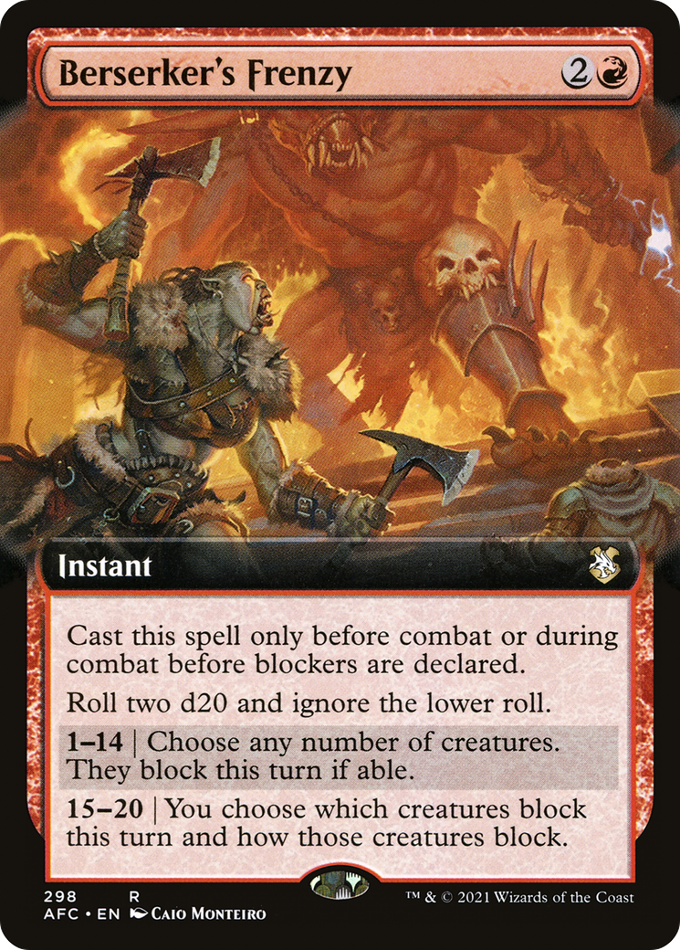 Berserker's Frenzy (AFC-298) [Forgotten Realms Commander]: (Extended Art)