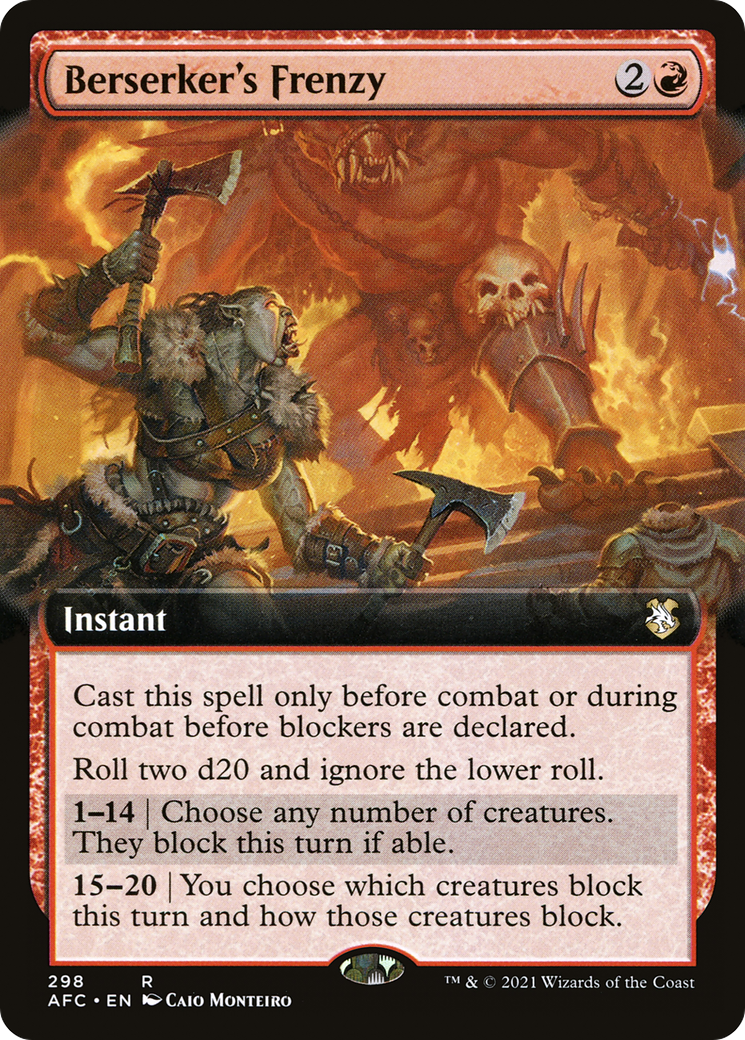 Berserker's Frenzy (Extended Art) (AFC-298) [Forgotten Realms Commander]