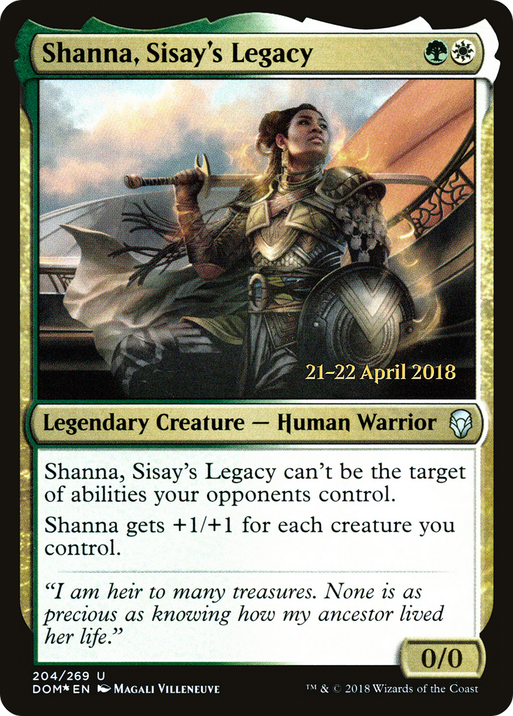 Shanna, Sisay's Legacy (PRE-204S) [Dominaria Promos] Foil