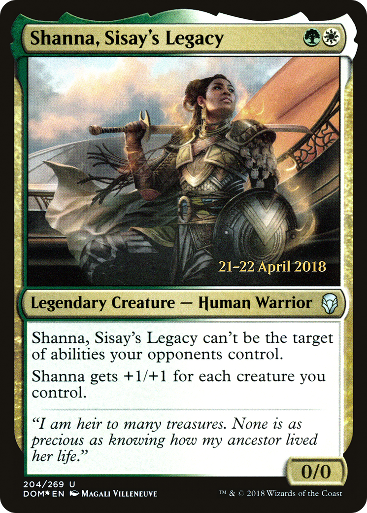 Shanna, Sisay's Legacy (PRE-204S) [Dominaria Promos] Foil