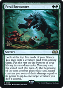 Feral Encounter (PRE-169S) [Wilds of Eldraine Promos] Foil