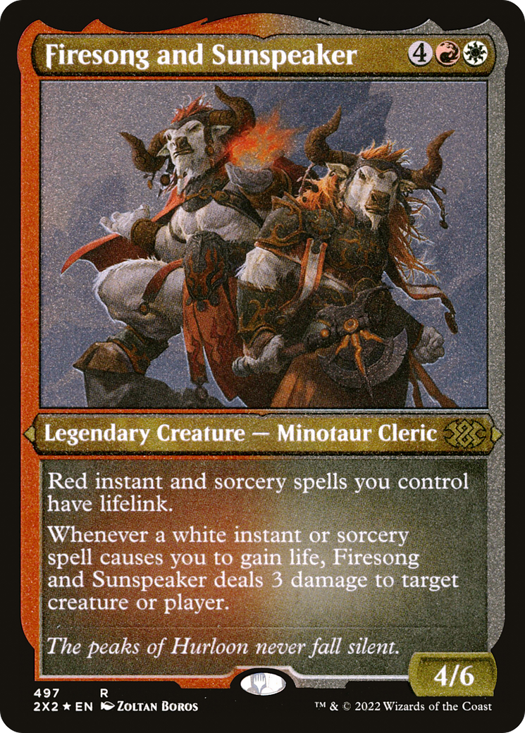 Firesong and Sunspeaker (2X2-497) [Double Masters 2022] Foil