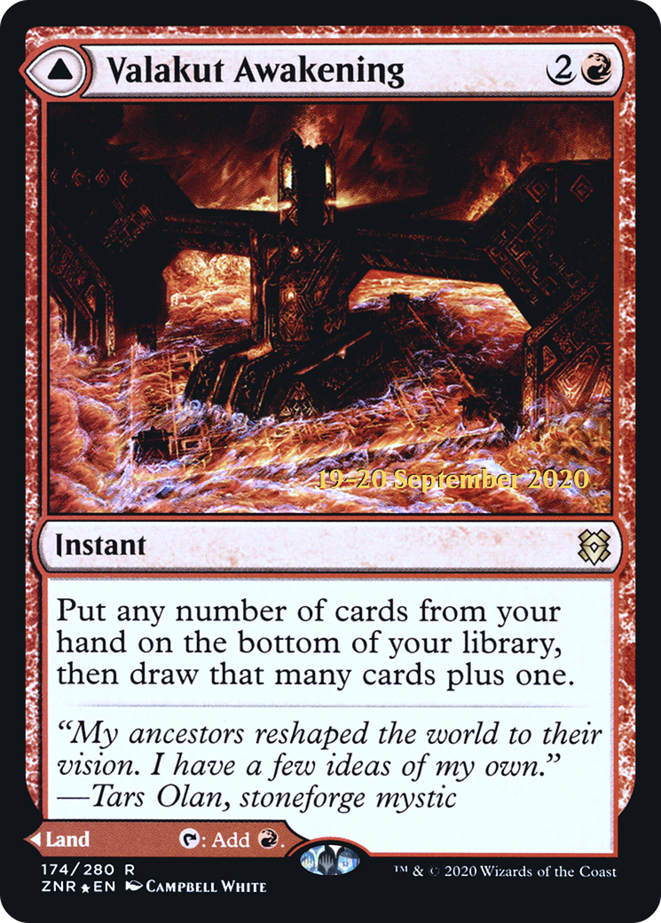 Valakut Awakening // Valakut Stoneforge (PRE-174S) [Zendikar Rising Promos] Foil