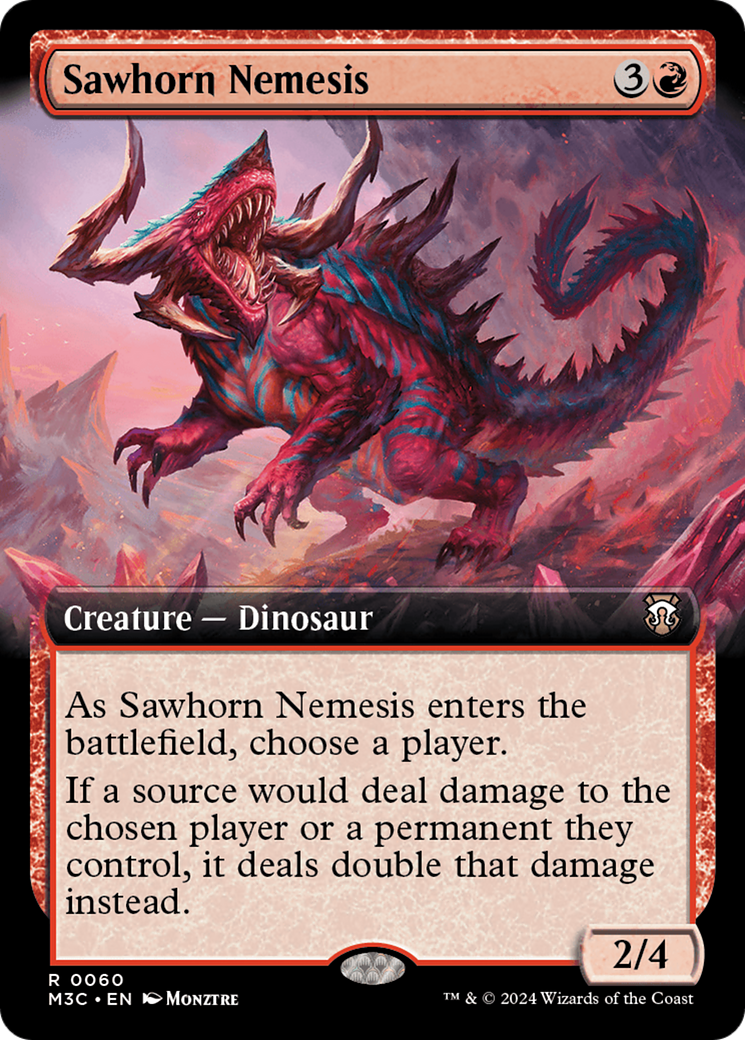 Sawhorn Nemesis (M3C-060) [Modern Horizons 3 Commander]: (Extended Art) Foil
