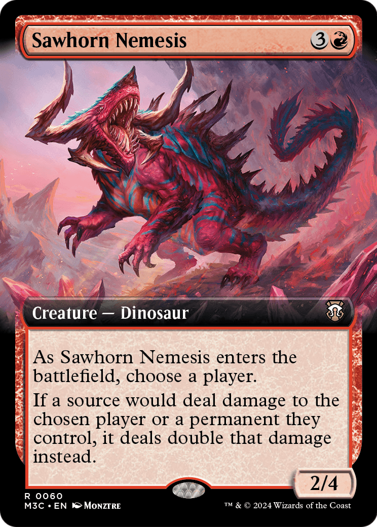 Sawhorn Nemesis (Extended Art) (M3C-060) [Modern Horizons 3 Commander]