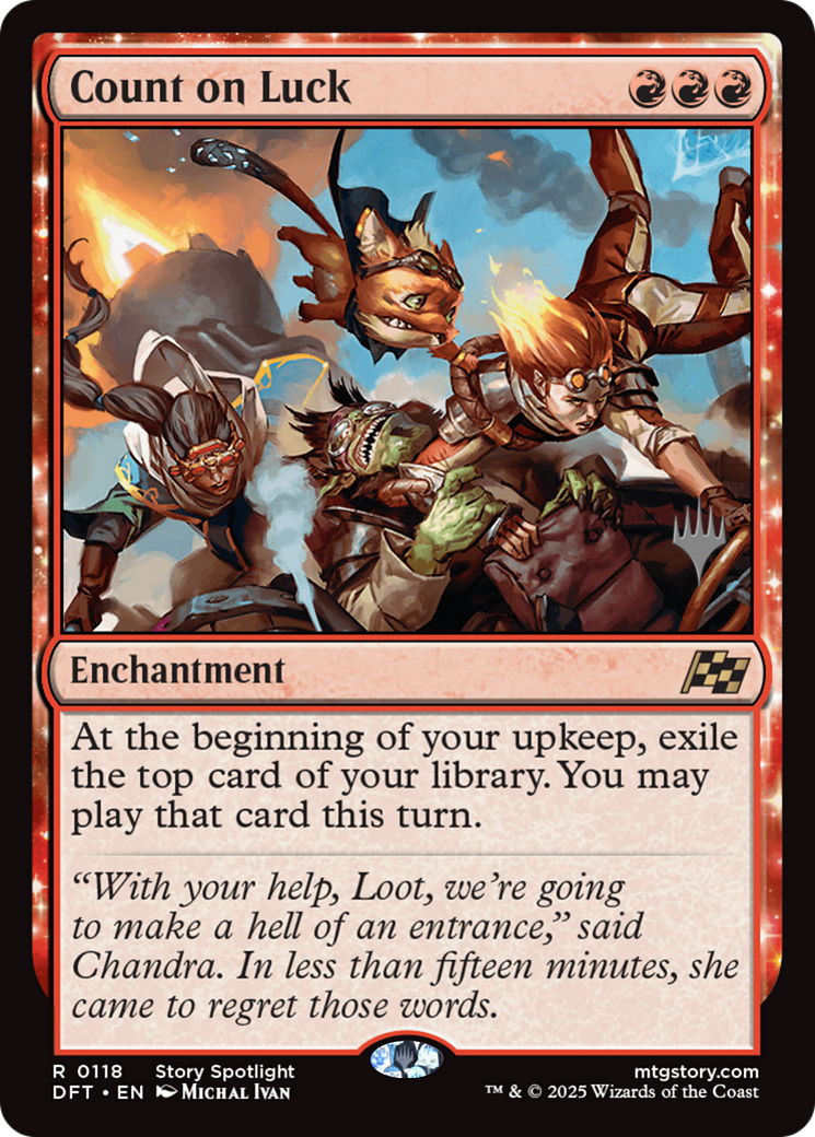 Count on Luck (PPDFT-118) [Promo Pack: Aetherdrift] Foil