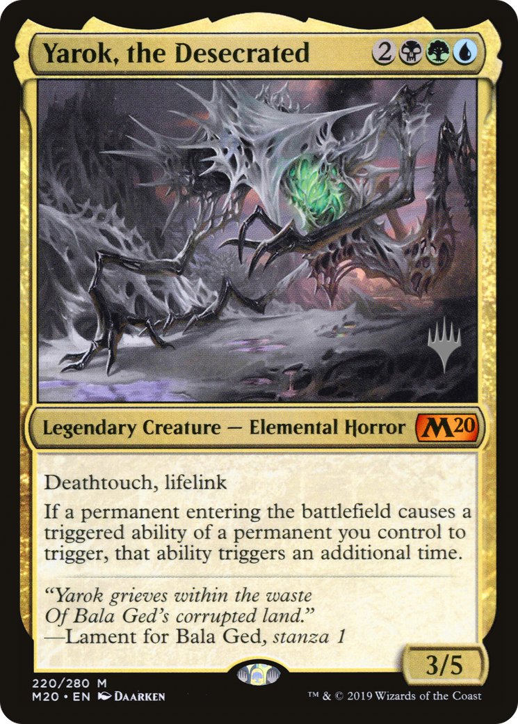 Yarok, the Desecrated (PPM20-220P) [Promo Pack: Core Set 2020 Promos]