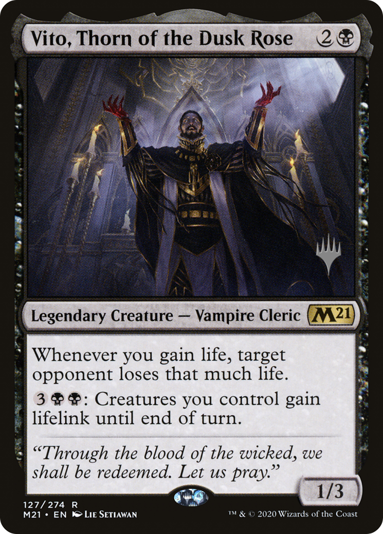 Vito, Thorn of the Dusk Rose (PPM21-127P) [Core Set 2021 Promos] Foil