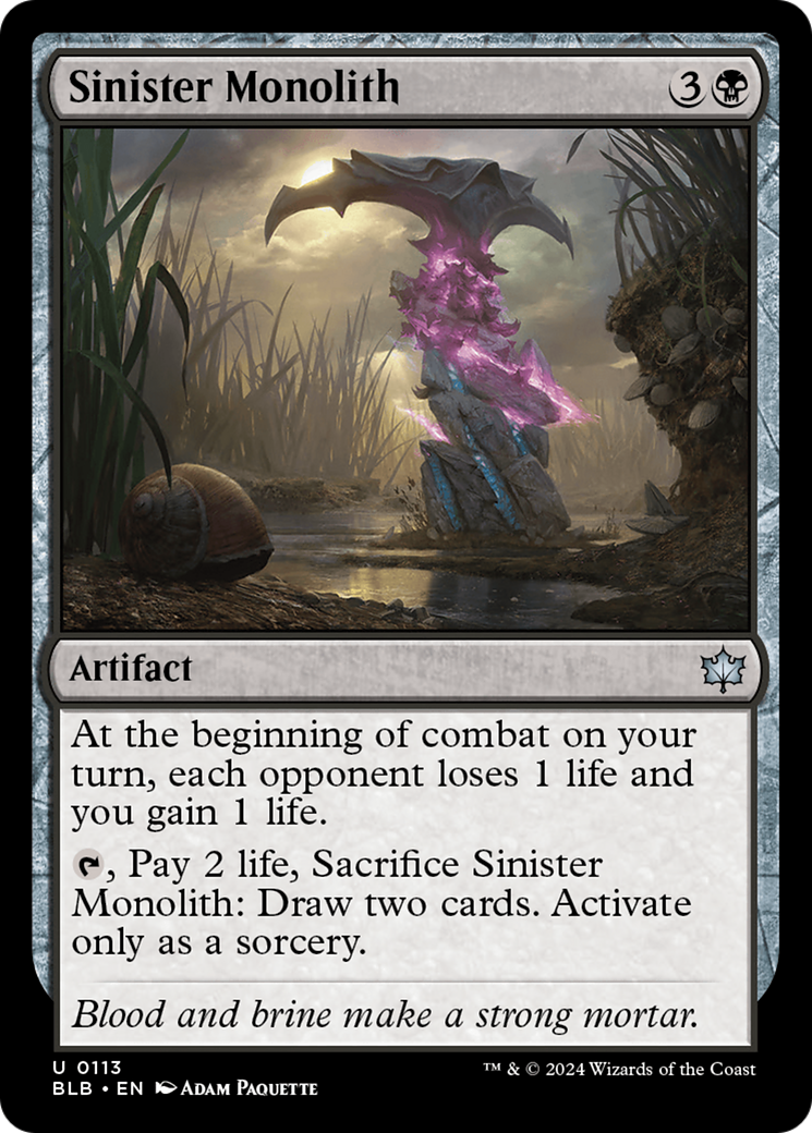 Sinister Monolith (BLB-113) [Bloomburrow] Foil