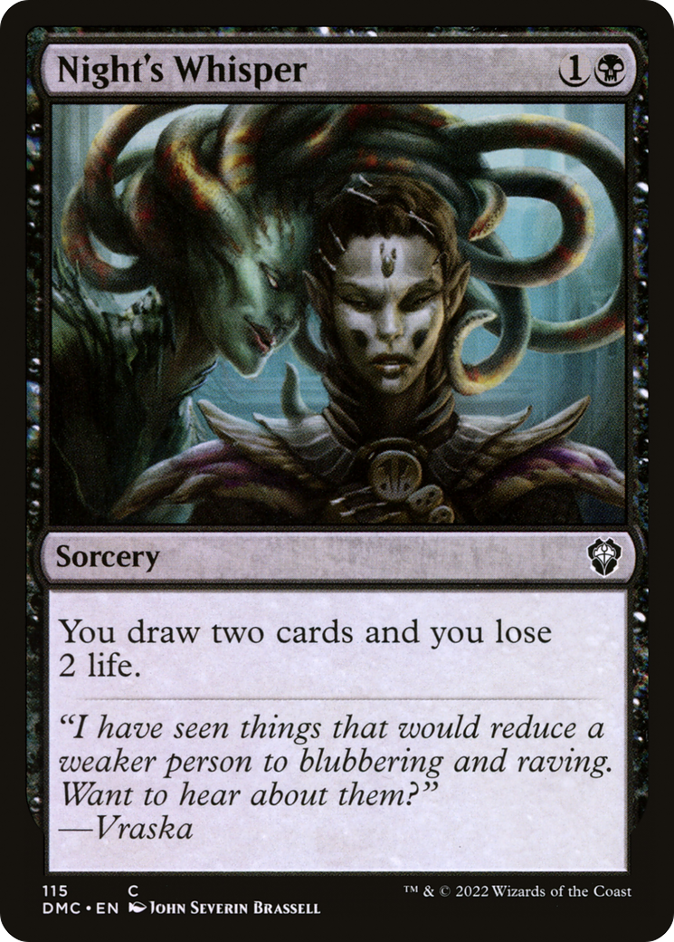 Night's Whisper (DMC-115) [Dominaria United Commander]