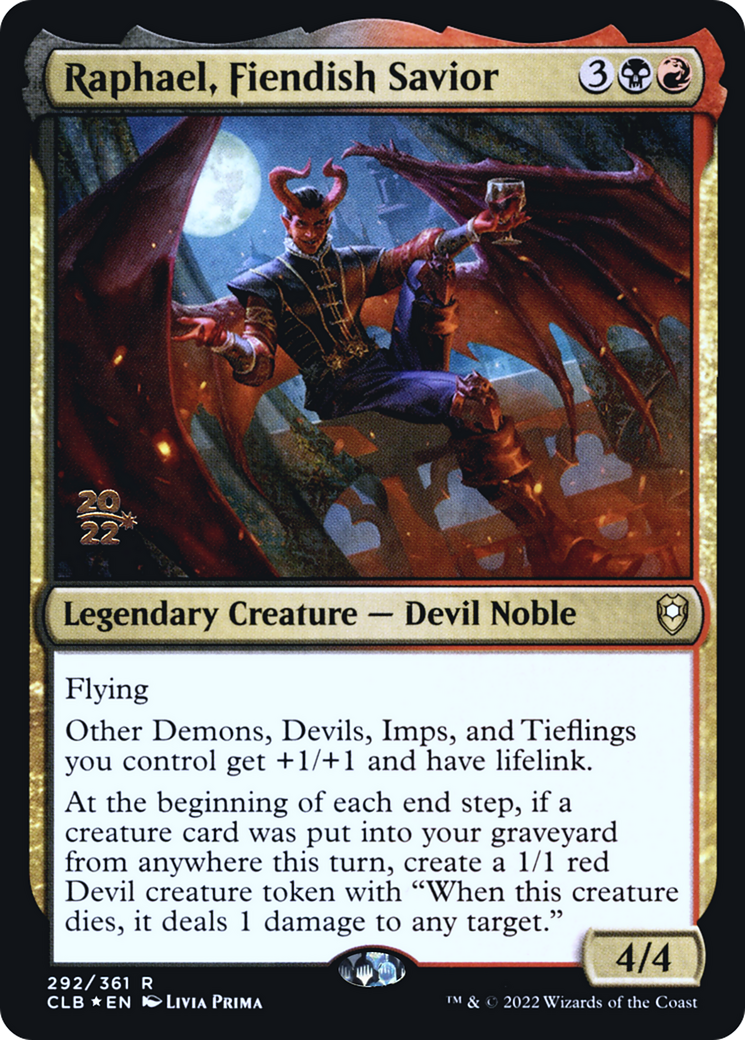 Raphael, Fiendish Savior (PRE-292) [Battle for Baldur's Gate Promos] Foil