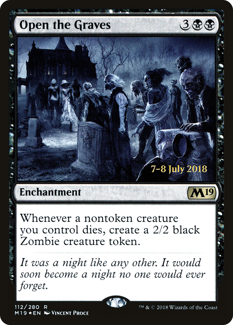 Open the Graves (PRE-112S) [Core Set 2019 Promos] Foil