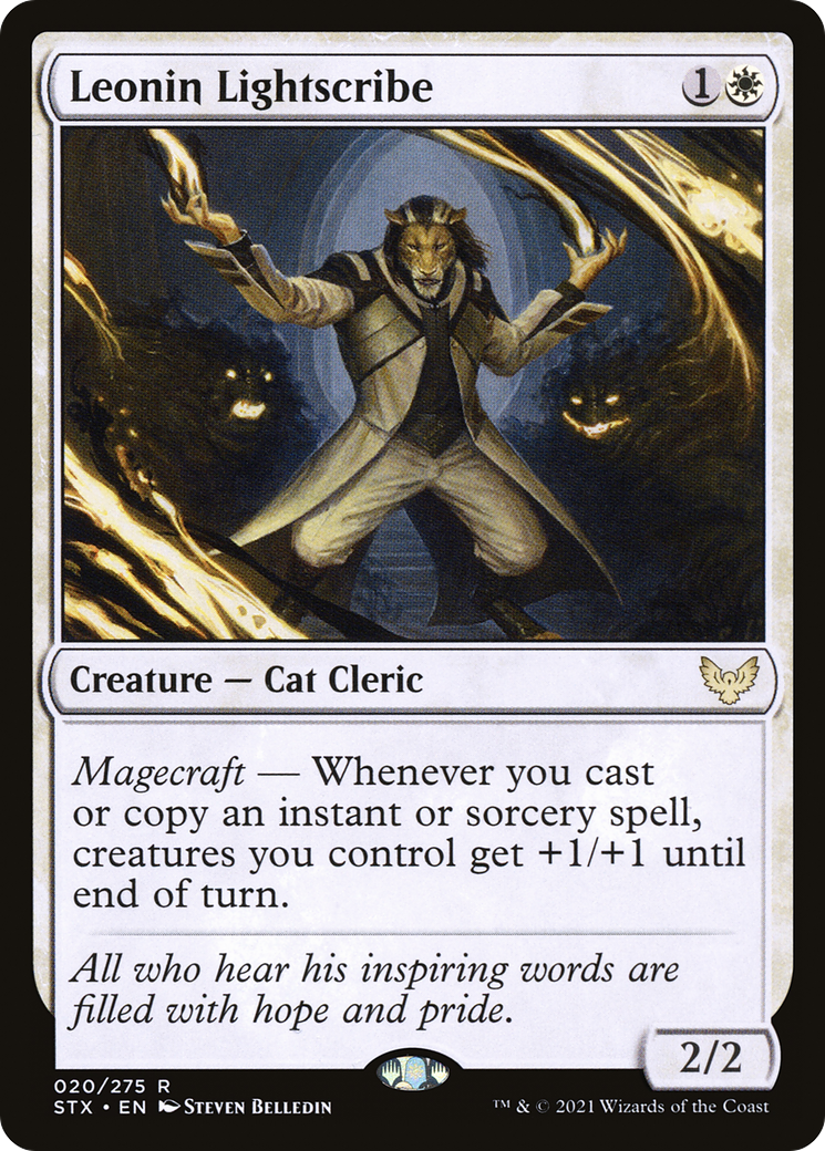 Leonin Lightscribe (STX-020) [Strixhaven: School of Mages]