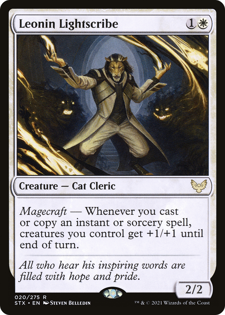 Leonin Lightscribe (STX-020) [Strixhaven: School of Mages] Foil