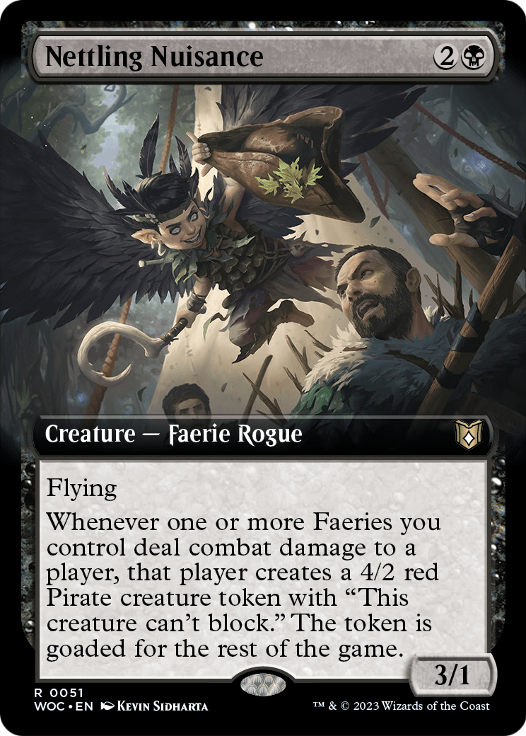 Nettling Nuisance (Extended Art) (WOC-051) [Wilds of Eldraine Commander]