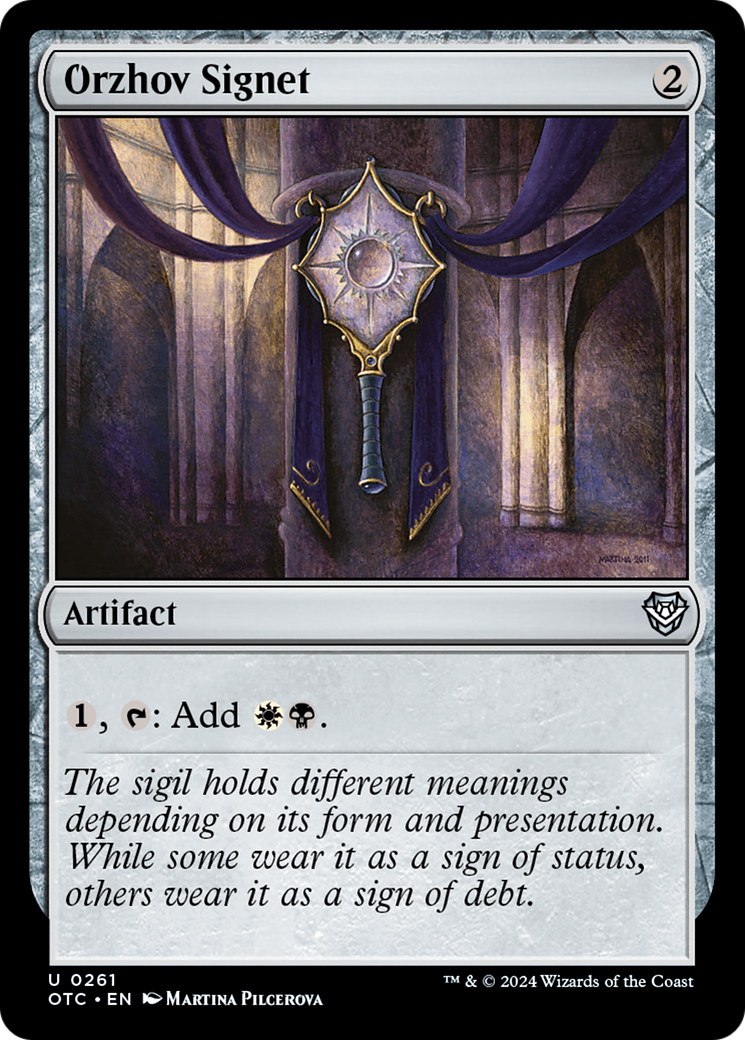 Orzhov Signet (OTC-261) [Outlaws of Thunder Junction Commander]