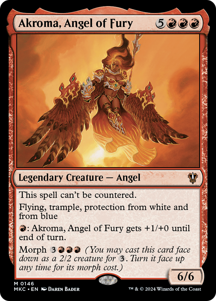 Akroma, Angel of Fury (MKC-146) [Murders at Karlov Manor Commander]