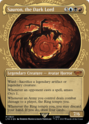 Sauron, the Dark Lord (LTR-821) [The Lord of the Rings: Tales of Middle-earth]: (Showcase) (Borderless) Foil