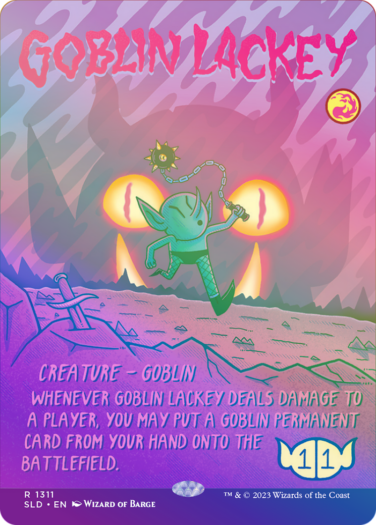 Goblin Lackey (1311) (Rainbow Foil) (SLD-1311★) (Borderless) [Secret Lair Drop] Foil