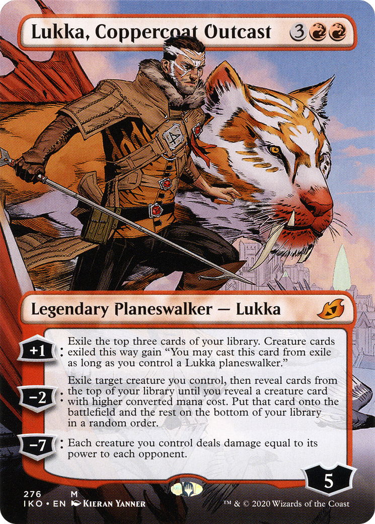 Lukka, Coppercoat Outcast (IKO-276) [Ikoria: Lair of Behemoths] (Borderless) Foil