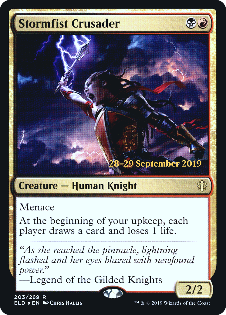 Stormfist Crusader (PRE-203S) [Throne of Eldraine Promos] Foil