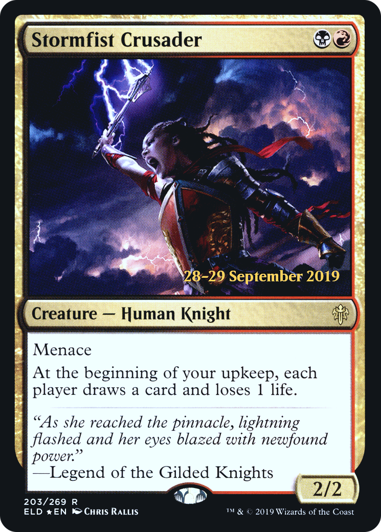 Stormfist Crusader (PRE-203S) [Throne of Eldraine Promos] Foil