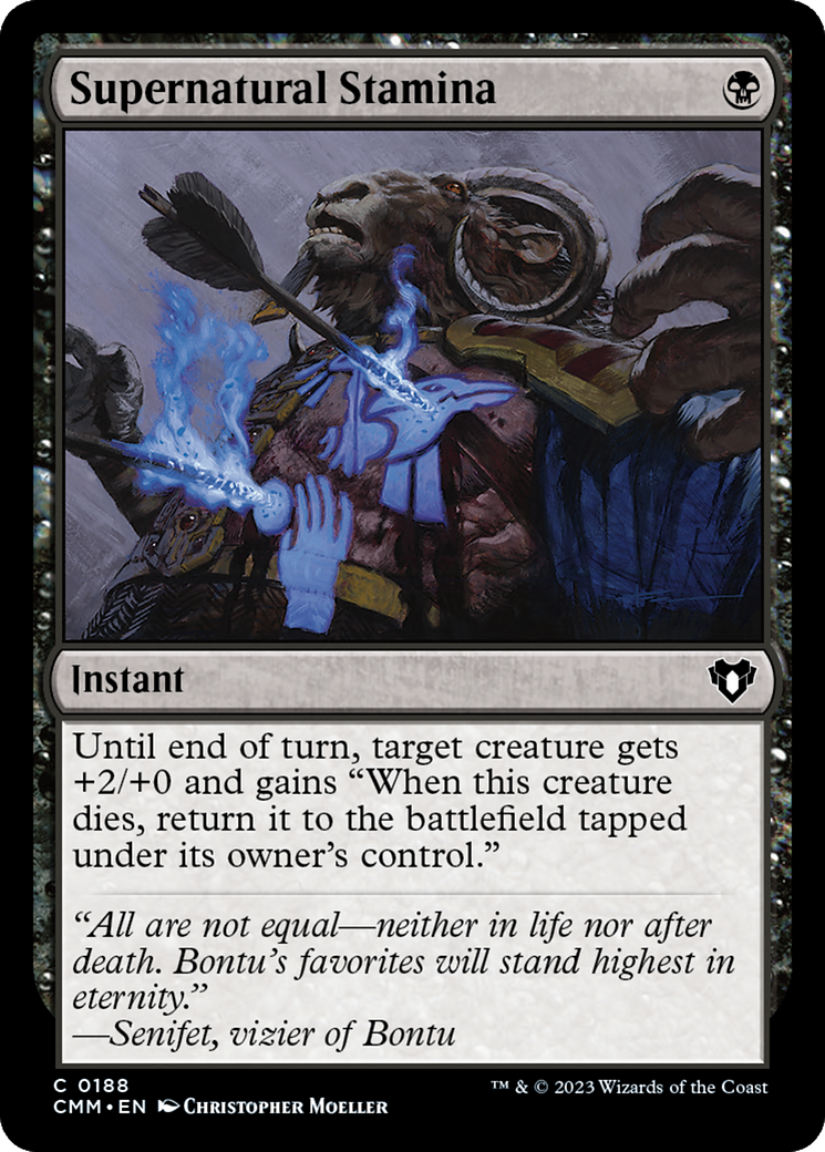 Supernatural Stamina (CMM-188) [Commander Masters] Foil