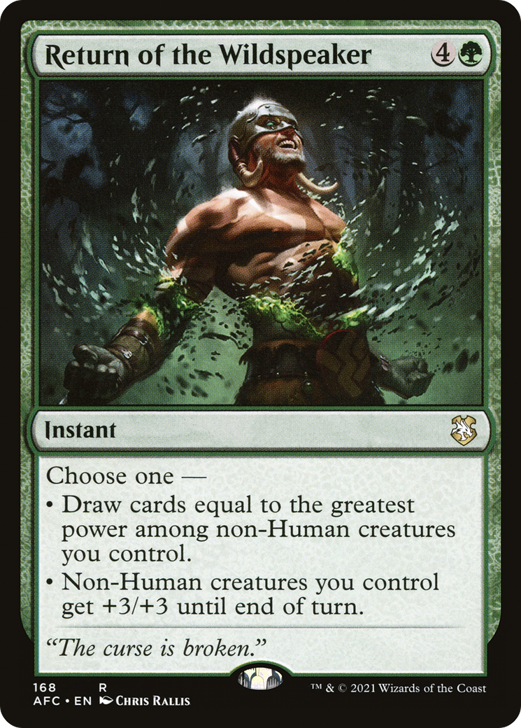 Return of the Wildspeaker (AFC-168) [Forgotten Realms Commander]