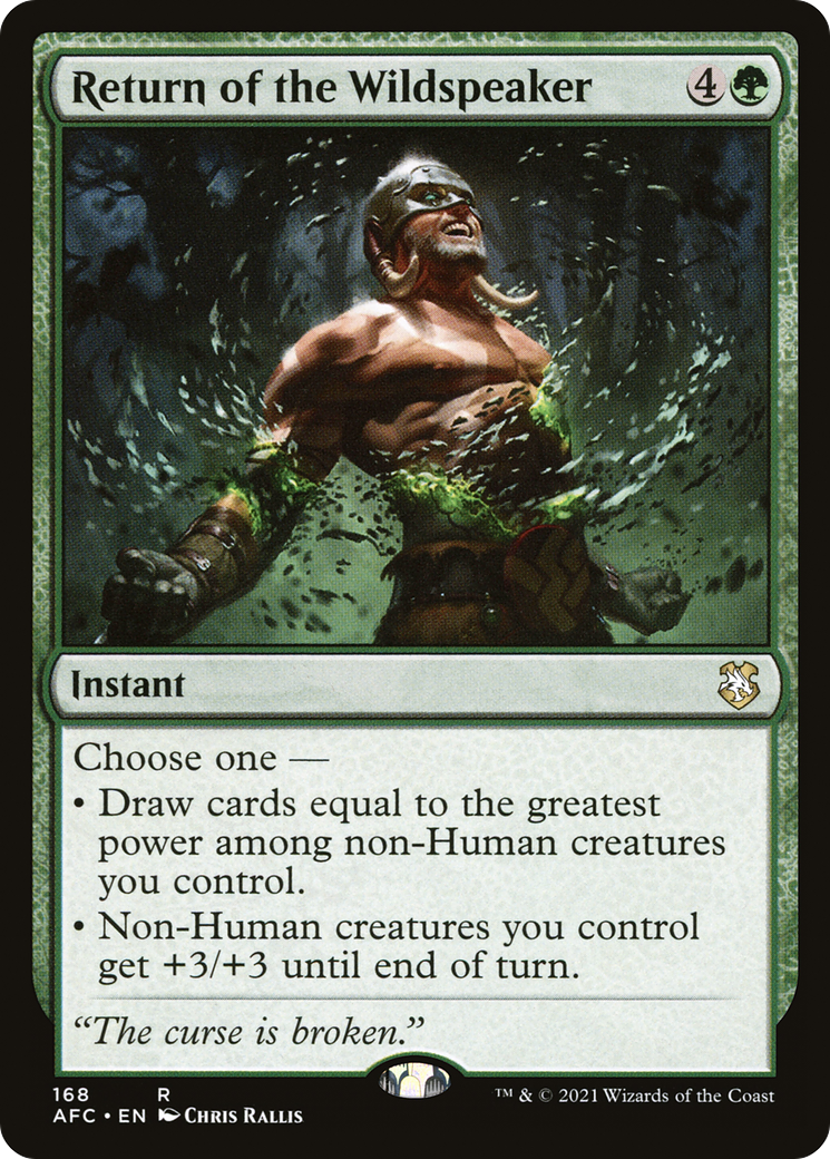Return of the Wildspeaker (AFC-168) [Forgotten Realms Commander]