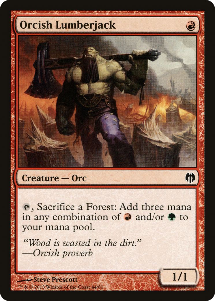 Orcish Lumberjack (DDL-044) [Duel Decks: Heroes vs. Monsters]