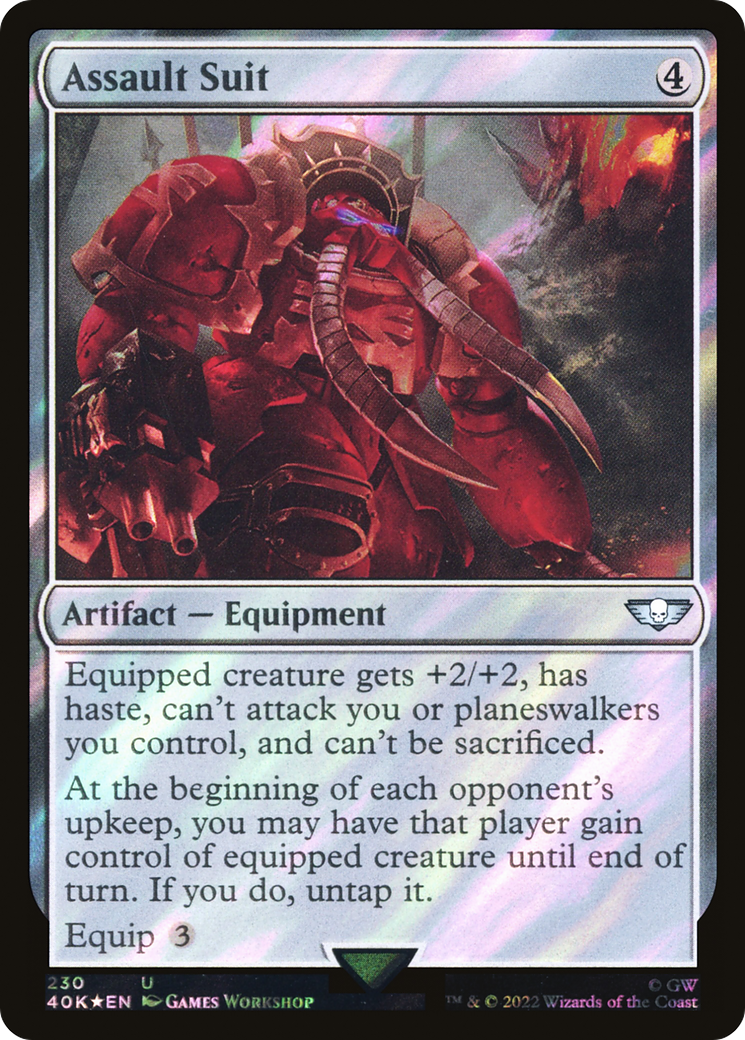 Assault Suit (Surge Foil) (40K-230) [Warhammer 40,000 Commander] Foil