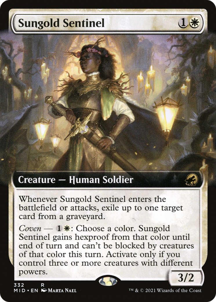 Sungold Sentinel (Extended Art) (MID-332) [Innistrad: Midnight Hunt]