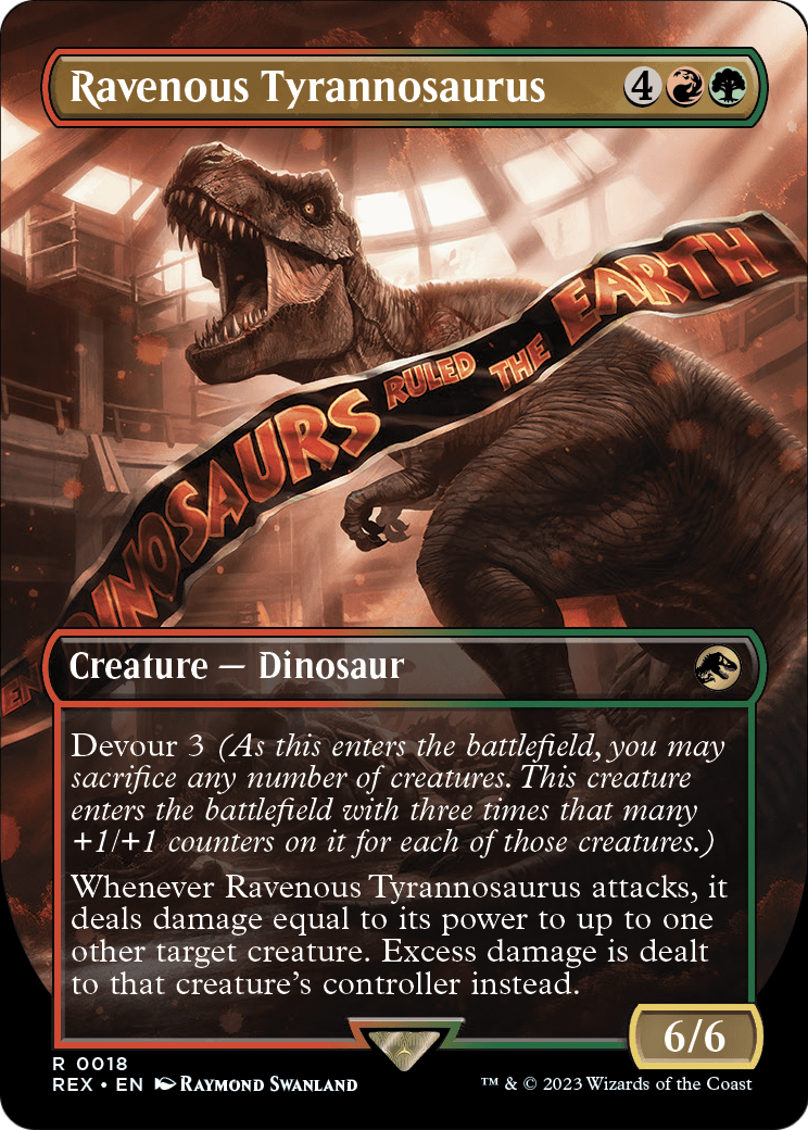 Ravenous Tyrannosaurus (Borderless) (REX-018) [Jurassic World Collection] Foil