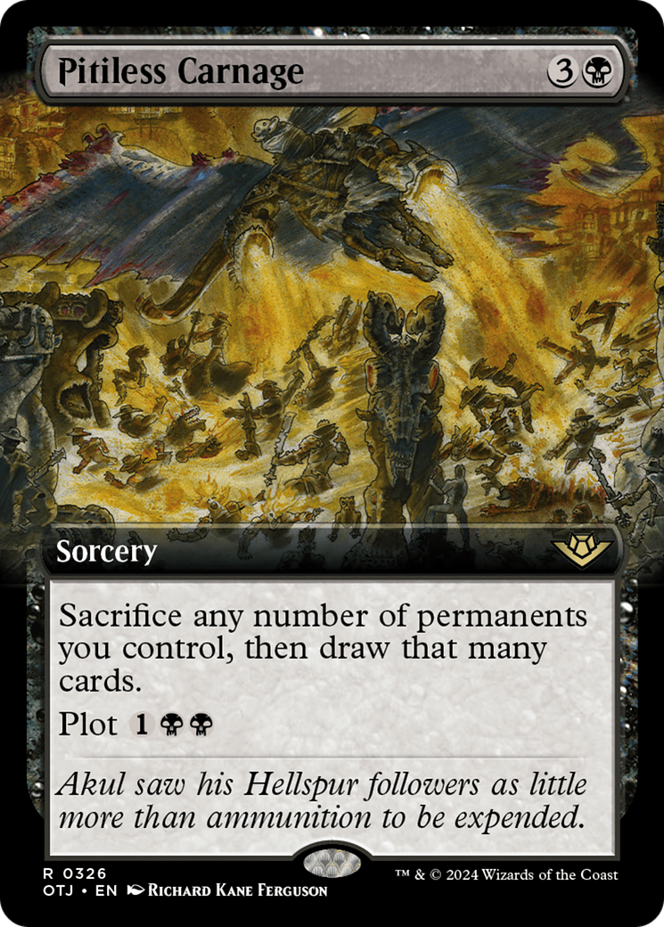 Pitiless Carnage (OTJ-326) [Outlaws of Thunder Junction]: (Extended Art)