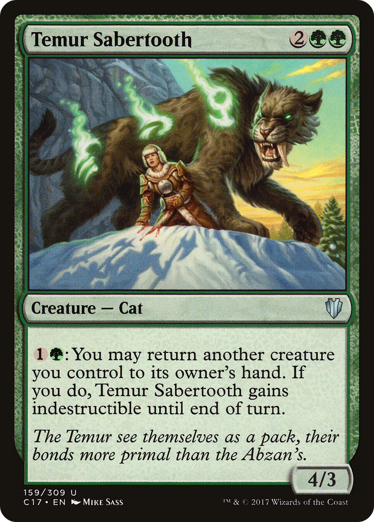Temur Sabertooth (C17-159) [Commander 2017]